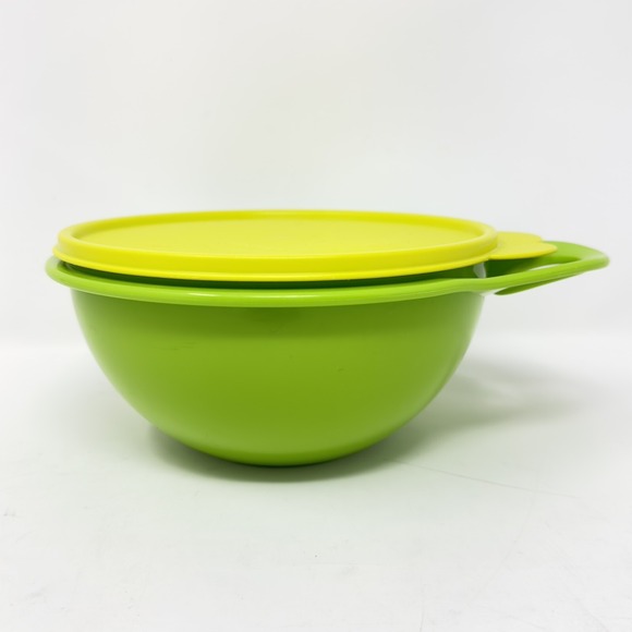 Tupperware Thatsa Bowl Mini 6 Cup 1.4L Mixing Container Green Yellow Lid 30568-4 - Picture 1 of 9